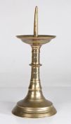 A 16th century 'red-brass' pricket candlestick, German, circa 1500-50 With tall pricket, linear