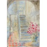 Bim Giardelli (1926-2011), Staircase, signed Bim and dated '89, watercolor, 69 x 48cm