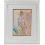 Maureen Jordan (b.1941) 'Blue Stocking', signed (lower-right), titled verso, pastel, 35cm x 24cm