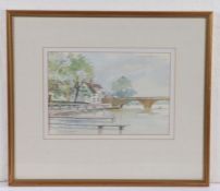 Terry McKivragan R.I. (1929-2013) Henley Bridge, signed (lower-left), watercolour, 17cm x 25cm