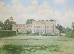 Christopher Wyndham Hughes (British, 1881-1961), 'Upham House', signed Christopher Hughes and