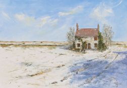 Jane Taylor (Contemporary), 'Abandoned to the Marsh in Winter', signed Jane Taylor lower right,