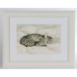 Gillian Carolan (Contemporary) 'Sleeping', signed and dated '91, inscribed verso, watercolour,