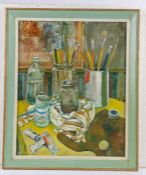 Arthur Essex (British, 20th Century), 'Artist's Table', signed Arthur Essex (lower left), oil on