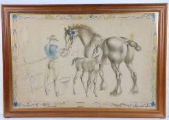 John Rattenbury Skeaping (British, 1901-1980) Mare and Foal