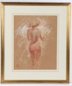 Maureen Jordan (b.1941) Nude study, signed (lower-left), pastel, 39.5cm x 31cm
