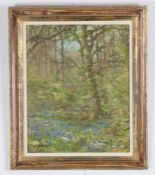 Tim Scott Bolton (British, Born 1947), Deer in Bluebell Wood, signed T Scott Bolton and dated