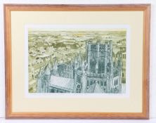 John Brunsden (British, 1933-2014) 'Octagon and Lady Chapel, Ely Cathedral' Etching with aquatint
