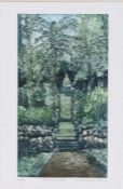 Richard Hallett (British, 20th Century), 'Neptune Steps' Etching with aquatint printed in colours,