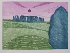 John Brunsden (British, 1933-2014) 'Stonehenge' Etching with aquatint, on wove, titled and