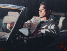 Fabian Perez (Argentina, born 1967) 'Late Drive II' Embellished box canvas, signed and numbered 11/