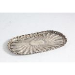 Victorian silver dish, London 1887, makers marks rubbed, the oval dish with vacant oval central