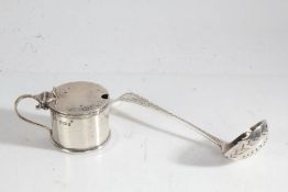 Victorian silver sugar sifter spoon, London 1882, maker George Aldwinckle, with pierced circular