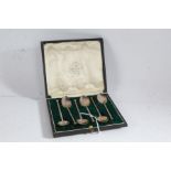 Set of six George V silver seal top teaspoons, Sheffield 1925, maker Mappin & Webb, housed in