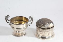 George VI silver twin handled trophy cup, Birmingham 1937, maker Barker Brothers Silver Ltd. with