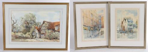 Jess White (20th century) Country cottage scene, signed & dated 1979 (lower-right), watercolour,