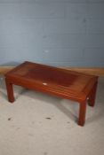 20th century Chinese hardwood low table/coffee table made by George Zee & Co, 101cm wide 41cm high