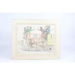 After John Doyle ('HB') 'Omnibus Race', sketch No.633, hand-coloured lithograph, published April 9th
