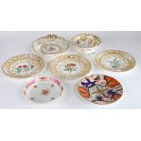 A collection of 19th Century porcelain, to include a John Allsop 16 St Pauls Church Yard, London