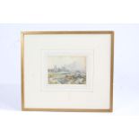 Ada M Williams (19th/20th Century) 'Hollesley from Alderton Marshes', signed and titled (bottom