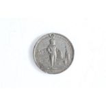 General Tom Thumb medallion, c1850s, the medallion depicting general Tom Thumb standing with books