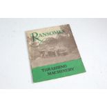 Ransomes Thrashing Machines, Owell Works Ipswich c1947-49, 40 page catalogue with 15 full page