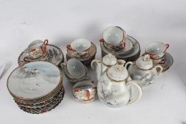 Two Japanese porcelain part coffee sets (qty)