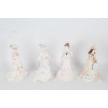 Four Coalport "La Belle Epoque" figurines Lady Rose, Helena Riding In Hyde Park, Lady Evelyn and