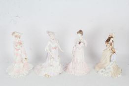 Four Coalport "La Belle Epoque" figurines Lady Rose, Helena Riding In Hyde Park, Lady Evelyn and