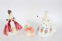 Three Royal Doulton figurines 'Diana', 'Southern Belle', and 'Cissie' (3)