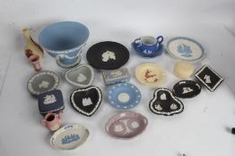 A Good Collection of Wedgwood jasperware items of various designs to include plates, vases pot and