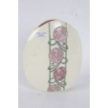 Mackintosh porcelain vase, with tubeline roses, 23.5cm tall