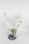 Very large Lladro figure group 'Swans take flight', (tip to one feather missing), 60cm tall