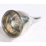 George III silver wine funnel, marks rubbed, makers mark HN or NH, the detachable pierced top