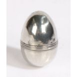 George III silver vinaigrette, of ovoid form, makers mark only for Samuel Meriton, the interior with