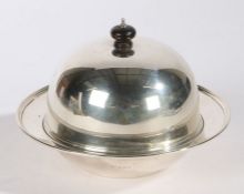 George V silver muffin dish and cover, London 1934, maker Goldsmiths and Silversmiths Company Ltd.