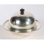 George V silver muffin dish and cover, London 1934, maker Goldsmiths and Silversmiths Company Ltd.