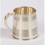 George III silver christening mug, London 1809, maker Samuel Godbehere, Edward Wigan & James
