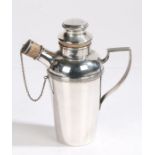 Early 20th Century silver plated cocktail shaker, circa 1930, maker James Dixon & Sons, the