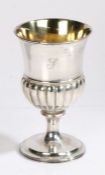 George III silver goblet, Edinburgh 1808, maker James McKay, the tapering bowl initialled J, above a