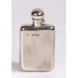 Victorian silver hipflask, London 1893, maker Wright & Davies, the domed bayonet fitting cap above a