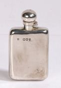 Victorian silver hipflask, London 1893, maker Wright & Davies, the domed bayonet fitting cap above a