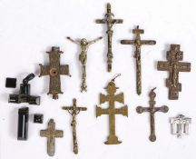 Collection of Corpus Christi and Crosses, to include metal examples, one AF, (11)