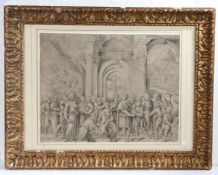 After Baldassane Peruzzi (Italian, 1481-1536) The Adoration of the Kings, pencil drawing on laid