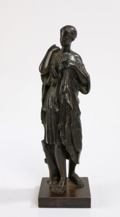 19th Century Grand Tour bronze figure depicting Diana of Gabii, 27cm high - Image 2 of 3