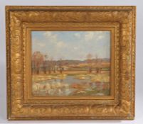 Scottish School (19th/20th Century) Landscape oil on panel 25 x 30cm (9.5 x 11.5in)