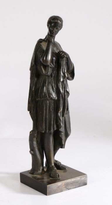 19th Century Grand Tour bronze figure depicting Diana of Gabii, 27cm high - Image 3 of 3