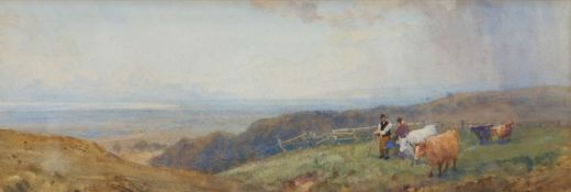Robert Thorne Waite R.W.S (British, 1842-1935), 'View from the Kentish Downs', signed R Thorne Waite
