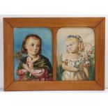 The Hon. Mrs William Lowther Mildred and Mabel Lowther a pair set in a shared frame signed and