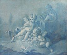 Italian School (17th/18th Century) Putti by a Fountain